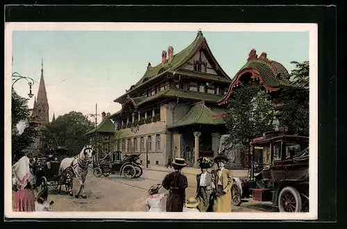 AK Berlin, Vor dem Zoologischen Garten mit Pferdewagen