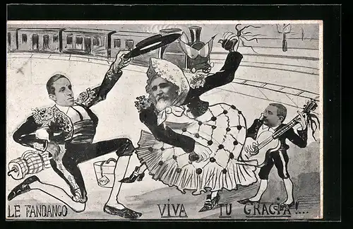 AK Alfonso XIII. von Spanien und Loubet, Le Fandango Viva Tu Gracia