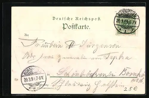 Lithographie Hannover, Restaurant und Kaffeegarten Pferdethurm, Strassenbahn