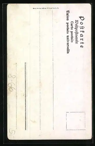 AK Portrait Otto Prager, Humorist