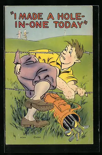 AK Golfer bleibt am Stacheldraht hängen