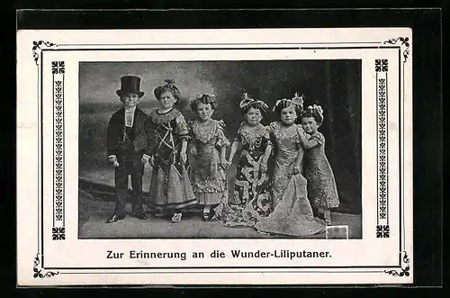 AK Zur Erinnerung an die Wunder-Liliputaner
