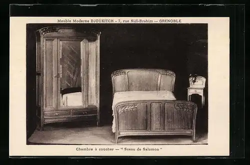 AK Grenoble, Meuble Moderne Djoukitch, 7 Rue Sidi-Brahim, Chambre a coucher, Art Deco