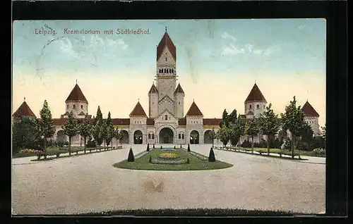 AK Leipzig, Krematorium mit Südfriedhof