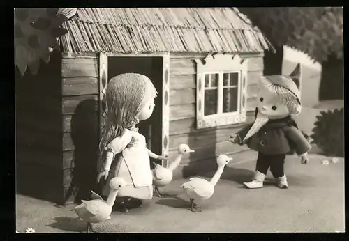 AK Der Sandmann bei dem Gänsemädchen