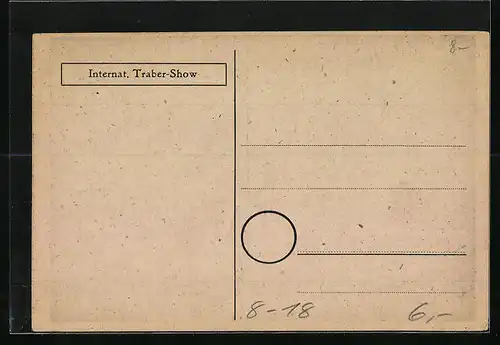 AK Internationale Traber-Show, Zirkusartisten