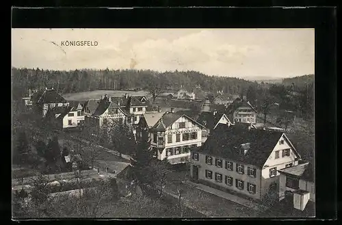 AK Königsfeld, Ortsansicht aus der Vogelschau