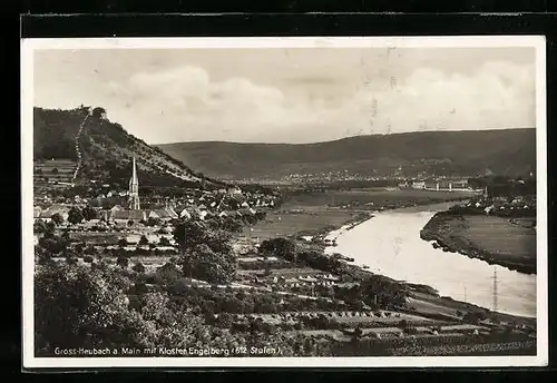 AK Gross-Heubach a. Main, Ortsansicht mit Kloster Engelberg