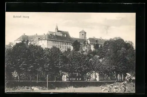 AK Iburg, das Schloss von den Feldern aus gesehen
