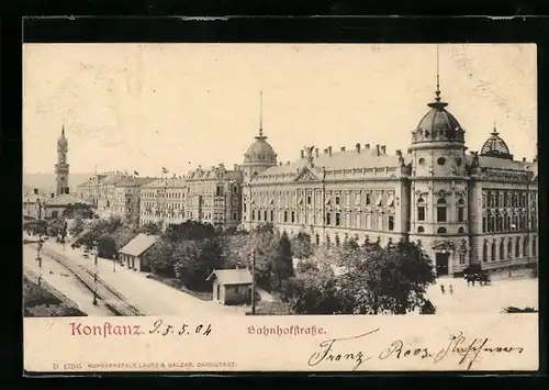 AK Konstanz, Blick auf die Bahnhofstrasse