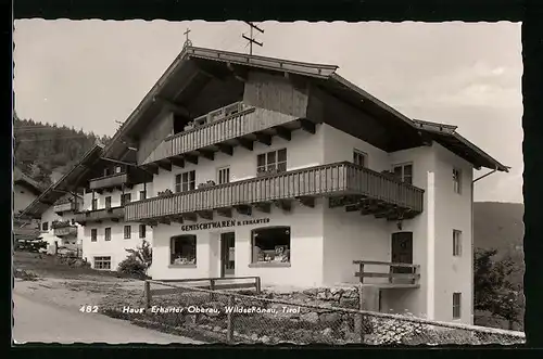 AK Wildschönau, Oberau, Gemischtwarengeschäft Erharter