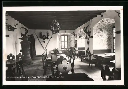 AK Feldkirch, Gasthaus Schattenburg, Hubertusstube
