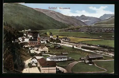AK Selztal, Totalansicht mit Bahnhof
