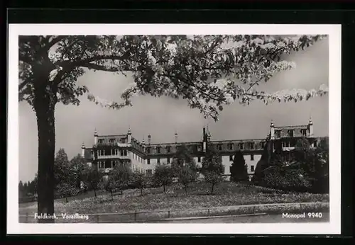 AK Feldkirch, Exerzitienhaus mit blühendem Baum