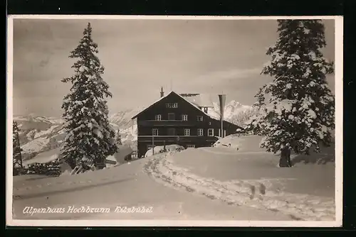 AK Kitzbühel, Alpenhaus Hochbrunn im Winter