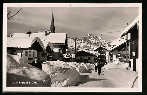 AK Seefeld, Ortspartie im Winter