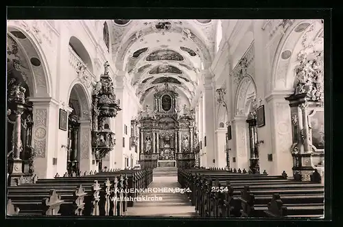 AK Frauenkirchen /Bgld., Wallfahrtskirche, Innenansicht