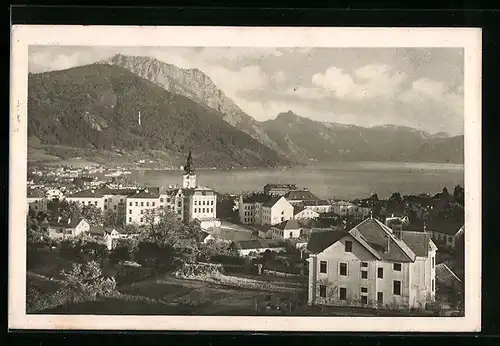 AK Gmunden, Teilansicht vom Kalvarienberg aus