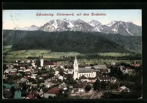 AK Schladming, Teilansicht mit dem Dachstein