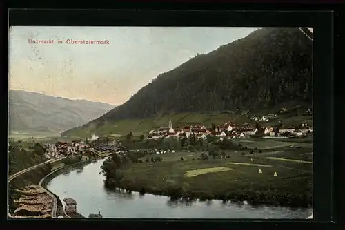 AK Unzmarkt in Obersteiermark, Teilansicht