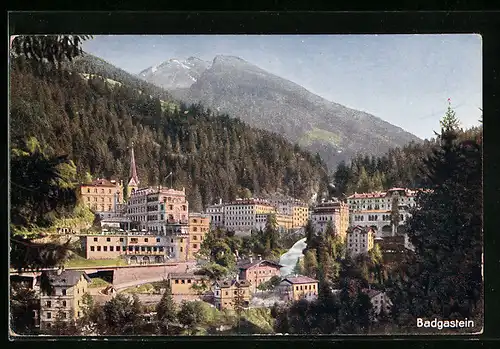 AK Badgastein, Teilansicht mit Kirche