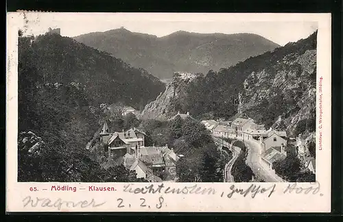 AK Mödling-Klausen, Blick auf den Ort