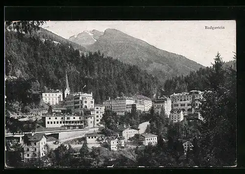 AK Badgastein, Blick auf den Ort