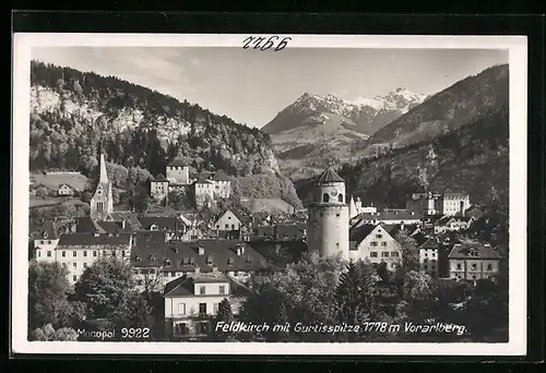 AK Feldkirch, Teilansicht mit Gurtisspitze