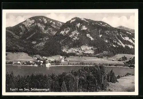 AK Fuschl am See, Blick auf den Ort am See