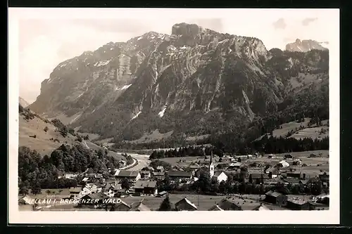 AK Mellau i. Bregenzer Wald, Teilansicht mit Bergen