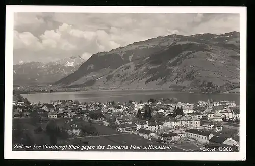 AK Zell am See, Blick gegen das Steinerne Meer u. Hundstein