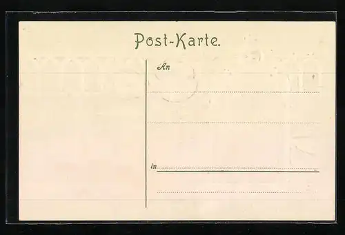 Präge-AK Altötting, Ortspartie mit Kirche, Gnadenbild