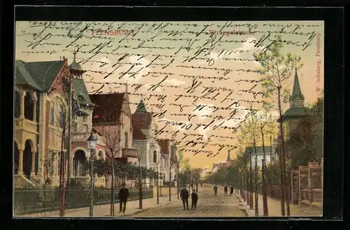 AK Flensburg, Partie in der Wrangelstrasse