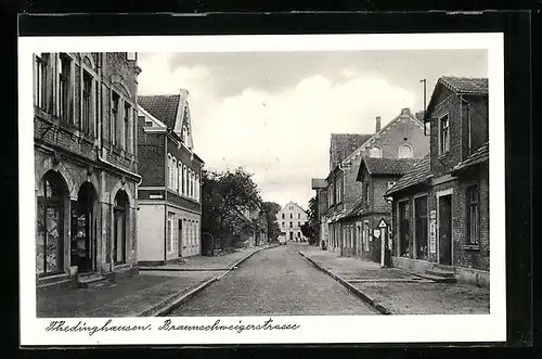 AK Thedinghausen, Blick in die Braunschweigerstrasse