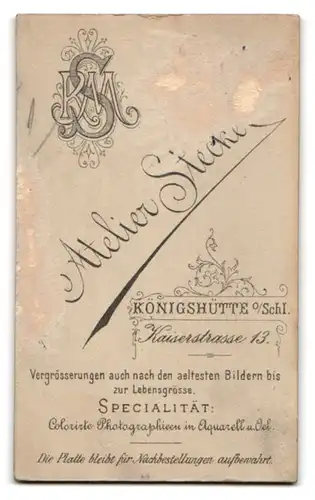 Fotografie Atelier Steckel, Königshütte / Oberschlesien, Kaiserstr. 13, Portrait bildschöne Frau in eleganter Bluse