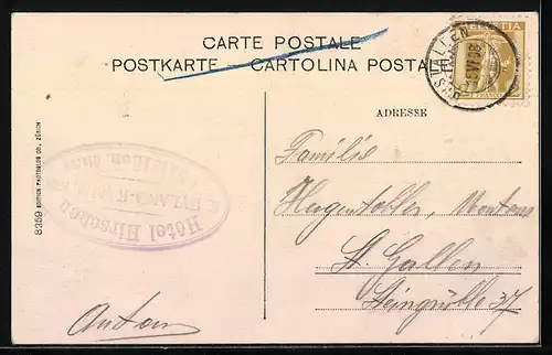 AK Obstalden, Ortsansicht gegen Amden