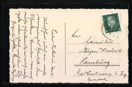 AK Osterküken mit Schale Wasser