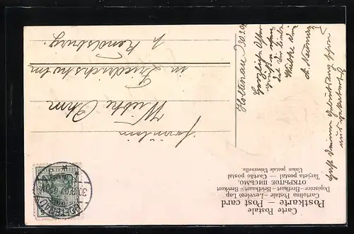 AK Krähender Hahn zu Ostern