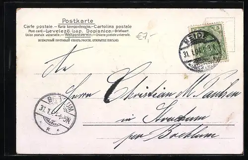 AK Engel mit Malerpalette