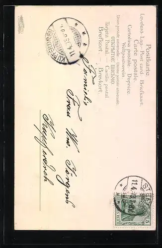 AK Osterhase mit Osterei