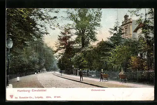 AK Hamburg-Eimsbüttel, Eichenstrasse mit Kindern