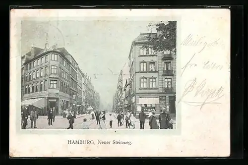 AK Hamburg-Neustadt, Neuer Steinweg, J. C. Meyer`s Gasthof