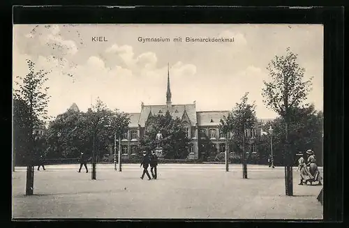 AK Kiel, Gymnasium und Bismarckdenkmal