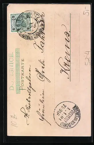 AK Sommer, Junge Frau in Tracht durch zerrissenes Papier, Jugendstil