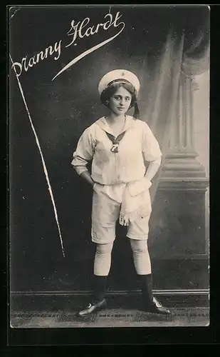 AK Varietekünstlerin Nanny Hardt im Matrosen-Kostüm