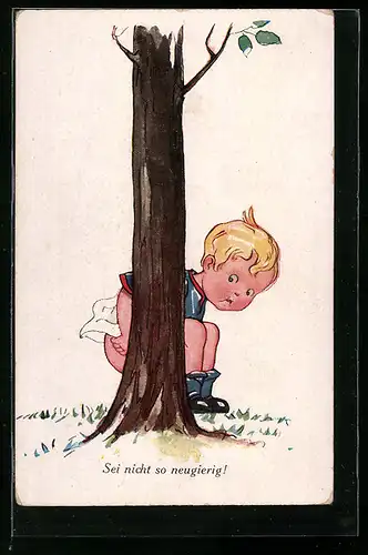 AK Kind pullert hinterm Baum, Toilettenhumor