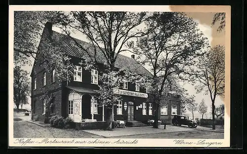 AK Werne-Langern, Kaffee-Restaurant zur schönen Aussicht