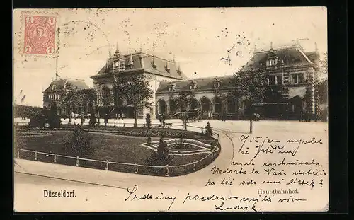 AK Düsseldorf, Hauptbahnhof mit Anlagen