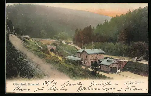 AK Oberhof, Blick auf den Bahnhof