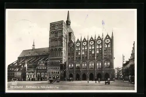 AK Stralsund, Rathaus und Nikolaikirche